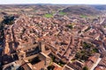 Scenic general drone view of Spanish city of Siguenza