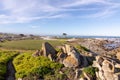 scenic golf course at the pacific coast in Pebble Beach Royalty Free Stock Photo