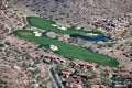 Scenic golf greens in the desert