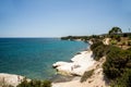 Scenic Governor`s beach white rock coastline great for swimming, Cyprus