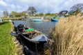 Scenic harbor in Zempin with boats