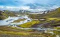 Scenic highland area of Landmannalaugar, Iceland