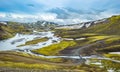 Scenic highland area of Landmannalaugar, Iceland