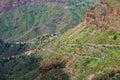 Scenic highland serpentine in Masca valley