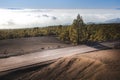 Scenic highway over lava flow Royalty Free Stock Photo