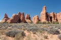 Scenic highway between Petrified Dunes and Fiery Furnace at Arches National Park Utah USA Royalty Free Stock Photo