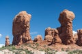 Scenic highway between Petrified Dunes and Fiery Furnace at Arches National Park Utah USA Royalty Free Stock Photo