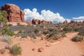 Scenic highway between Petrified Dunes and Fiery Furnace at Arches National Park Utah USA Royalty Free Stock Photo