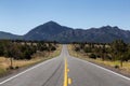Scenic Highway Route in the Desert with American Mountain Landscape. Royalty Free Stock Photo