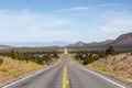 Scenic Highway Route in the Desert with American Mountain Landscape. Royalty Free Stock Photo