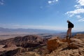 Scenic hike in Eilat Mountains. Royalty Free Stock Photo