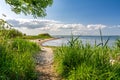 Scenic hiking trail alongside the Baltic Sea in Northern Germany