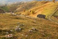 Scenic Hills In Beautiful Light With Traditional Old House, Country Roads and Fences Royalty Free Stock Photo