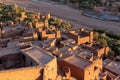 Scenic historic clay houses in the ancient UNESCO town of Ait Ben Haddou