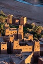 Scenic historic clay houses in the ancient UNESCO town of Ait Ben Haddou