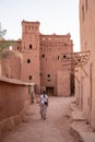 Scenic historic clay houses in the ancient UNESCO town of Ait Ben Haddou