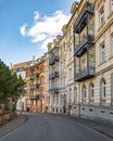 Scenic historic houses in the Wilhelminenstrasse in Wiesbaden