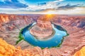 Scenic Horseshoe Bend in the Colorado River in Grand Canyon National Park, Arizona, the USA Royalty Free Stock Photo