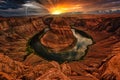 Scenic Horseshoe Bend in the Colorado River in Grand Canyon National Park, Arizona, the USA Royalty Free Stock Photo