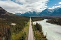 Scenic Icefields Parkway Between Banff and Jasper in Alberta, Canada