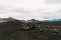 scenic icelandic landscape with rocky hills