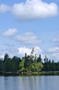 Scenic Island on a Remote Wilderness Lake