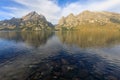 Scenic Jenny Lake Reflection in Fall