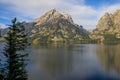 Scenic Jenny Lake Reflection Landscape in Fall Royalty Free Stock Photo