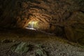 Scenic karst cave in national park Rakov Skocjan in Slovenia