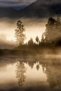 Scenic lake matheson  new zealand Royalty Free Stock Photo