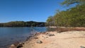 Scenic Lake Norman lake with beaches like sand shores in North Carolina Royalty Free Stock Photo