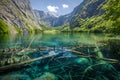 Scenic Lake Obersee in summer, Bavaria, Germany