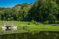 Scenic lake in the summer park Royalty Free Stock Photo