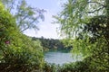 Scenic Lake and Woodlands at the Blue Pool, Dorset, England Royalty Free Stock Photo