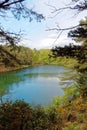 Scenic Lake and Woodlands at the Blue Pool, Dorset, England Royalty Free Stock Photo