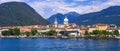 Scenic lakes of northen Italy - beautiful Lago Maggiore, Intra town