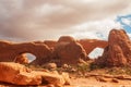 Scenic Landscape in Arches National Park Utah Royalty Free Stock Photo