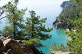 A scenic landscape at the Baikal lake