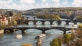 The bridges of the Moldava River in Prague