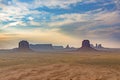 scenic landscape with butte in monument valley Royalty Free Stock Photo
