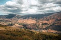 Scenic landscape from Cardrona Valley Road in Mt Aspiring National Park, New Zealand Royalty Free Stock Photo