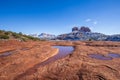 Scenic Cathedral Rocks Sedona Arizona Winter Landscape