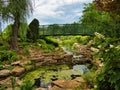 Scenic landscape in Claude Monet garden in Giverny, France with an Olympus digital camera Royalty Free Stock Photo