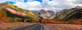 Scenic landscape in Colorado, road to Telluride Royalty Free Stock Photo