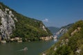 Scenic landscape of the Danube valley canyon Royalty Free Stock Photo