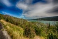 Scenic landscape with dramatic clouds