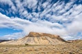Scenic landscape and eroded butte in Sego Canyon, Utah