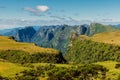 Scenic landscape with Espraiado Canyon and rocks. Mountains in Santa Catarina