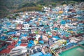 Scenic landscape of Gamcheon Culture Village in Saha District, Busan, South Korea