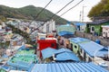 Scenic landscape of Gamcheon Culture Village in Saha District, Busan, South Korea